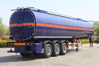 China 3 Achsen Aluminium-Stahl Petroleum/Diesel/Kraftstoff/Rohöl/Milch/Wasser/Benzin-Tankeranhänger zu verkaufen