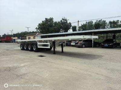 China 4 Axle Flatbed Trailer Container Truck Cargo Semi Trailers for sale