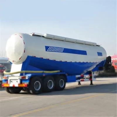 China Self dumping 30-60 CBM Bulk Cement/Fly Ash/Flour/Powder Material Transport Tank Truck Semi Trailer for sale