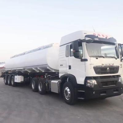 China 2 Axle 3 Axle AND9406LY36 Liquid Transport Gasoline Diesel Oil Fuel Stainless Steel Tanker Truck for sale