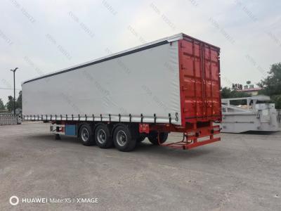 Κίνα 2/3 Άξονες 60 τόνων Box Van Truck Trailer Side Curtain Slide Semi-trailers με χάλυβα προς πώληση