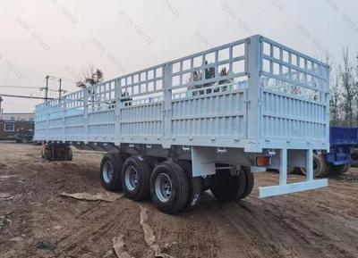 China Parede de transporte de animais de alto estilo de estaca de parede lateral Semi-reboque de carga com suspensão a ar à venda