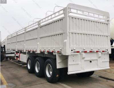 China 60 Tonnen 3/4 Achs Lkw Anhänger Zaun Ladenauflieger mit And Jost E100 Landegerät zu verkaufen