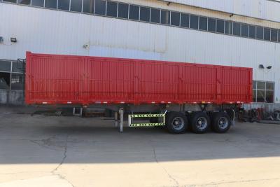 China 60-ton 3-assige box truck half-trailer met 1,5 m sleepwerk Te koop