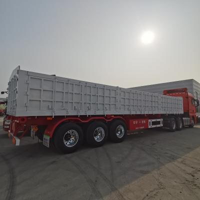 Cina 40FT Sidewall Board Box Drop Tipper Trasporto Cargo Pesante Camion Semi-remolchi Personalizzazione in vendita