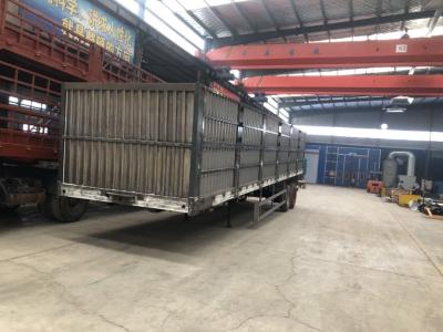 China Driedrijfastig 60-80 ton box-half-aanhangwagen voor het vervoer van steenkool over lange afstanden en aan de zijkant lossen Te koop