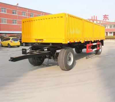 China Zelfdumping 2/3 Assen Bulk Cargo Transport Van Type Box Tail-Lift Truck Halve trailer Te koop