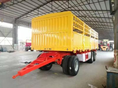 China Big Capacity Timber Cargo Draw Bar Design Full Trailer Perfect For Bulk Timber Transport for sale