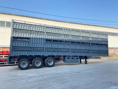 China Customized Semi-Trailer 3 Axle Fence Trailers For Bulk Transport Livestock Transport for sale