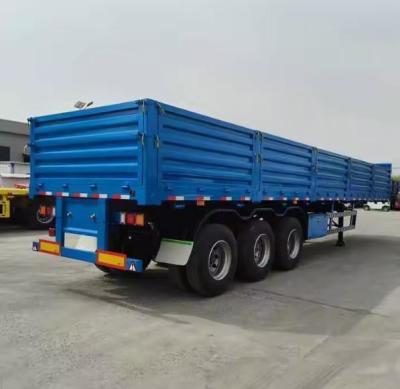 China 3 Axle 13000X2500X2100MM Sidewall Flatbed Trailer Truck Semi Trailer For Transport for sale