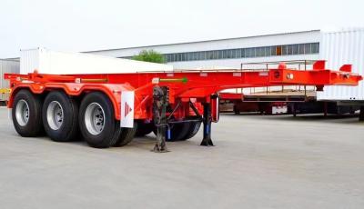 China 30 ton Skeletal Ship Container Vehicle Semi-trailer Aanpassing met staalmateriaal Te koop