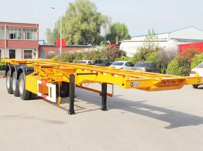 China 30 t-50 t laadvermogen Flatbed Skeleton Semi-trailer Aanpassing Te koop