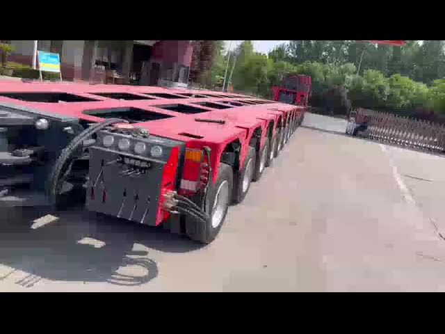 Multi Axles 100-300 Ton Machines Loading Hydraulic Modular Trailer from Shandong China