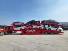 Double Deck SUV Car Transport Semi Trailer With 12 Tires And Jost E100 Landing Gear