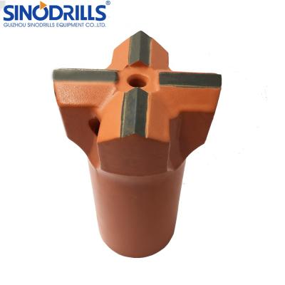 China Mining / Quarrying / Tunneling /Construction Rock Drill Cross Bit R32 R38 T38 64mm For Quarrying for sale