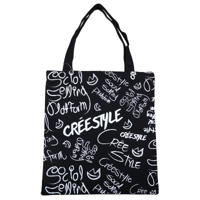 China Factory direct sale eco-friendly custom size gift durable fair trade cotton canvas black tote bag eco-friendly logo for sale