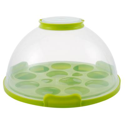 China Sustainable Plastic Cake Box Cake Carrier Cake Stand With Jar Cover Shape for sale