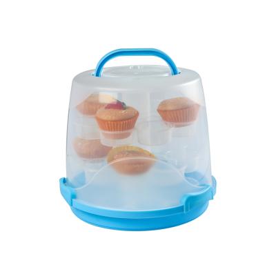 China Sustainable Cake Cup Box Plastic Muffin Cake Carrier Holder for sale