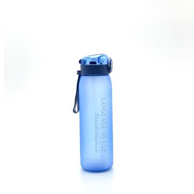 China Viable Fine Quality 650ml Gray Green Custom Plastic Drinking Blue Water Bottle for sale