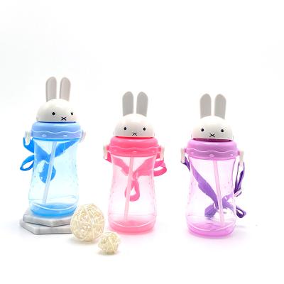 China Sustainable Unique Design Price Boys Girls Plastic Kids Water Bottles 350ml With Straw for sale