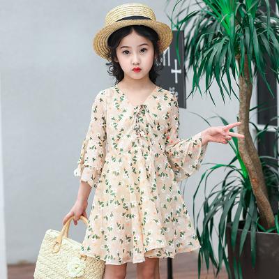 China Girls Princess Chiffon Summer Dress Anti-static Hot Selling Children's Clothing Dress for sale