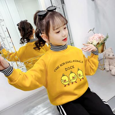 China Wholesale Hot Sale Reversible Girls Print Long Sleeve Cartoon T-shirt Spring Boutique Amenities Hoodie For Kids for sale