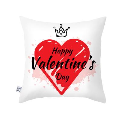 China PORTABLE Factory Wholesale Valentine's Day 2022 High Quality Pattern Printed Cushion Cover Sofa Decoration Pillow Case for sale