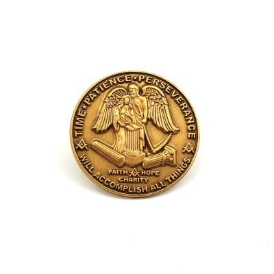 China Patience Masonic Perseverance Time Charity Hope Christian Freemasonry China Freemasonry Lapel Pin for sale