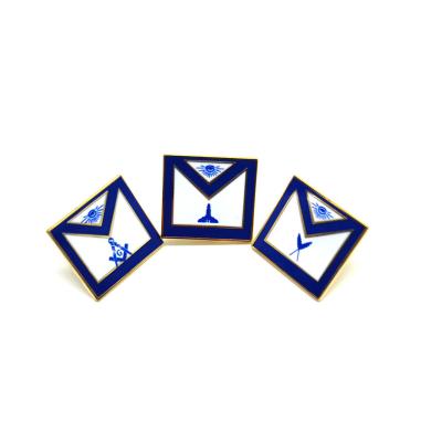 China masonic apron lapel pin china regalia ruler apron lodge pin lodge blue pin masonic apron for sale