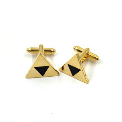 China Masonic USA and Europe men all seeing masonic triangular eye smybol gold silver metal cufflinks for sale