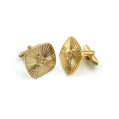 China USA and Europe Metal Craft Gifts Gold Freemason After Master Masonic Cufflinks After Master Cufflinks for sale