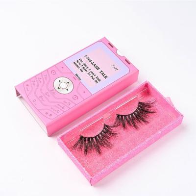 China Factory Price False Mink 3D False Eyelash 3D Mink Eyelash Natural Long Box Mink Eyelash Private Label Eyelash for sale