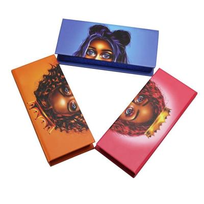 China Custom Natural Long Eye Lash Eyelash Box For Eyelash Paper Packaging China Logo Printing Empty Cosmetic Cardboard for sale