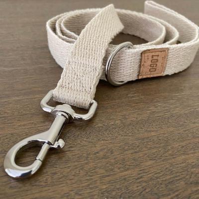 China Personalized Custom Dog Lead Cotton Hemp Dog Training Leash and Collar Set Viable for sale