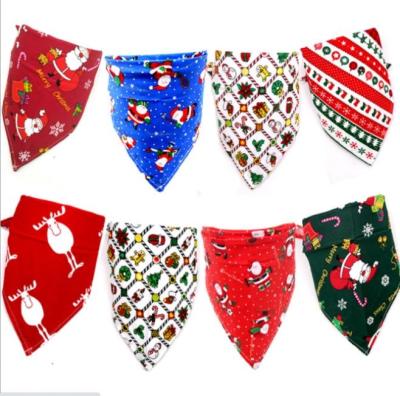 China High Quality Stocked Christmas Triangle Pet Scarf Plain Dog Bandana Wholesale Neckties for sale