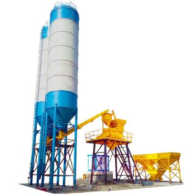 China Construction worksÂ   HZS 35 Jump Hopper Mixer Mini Concrete Mixing Plant Stationary Power for sale