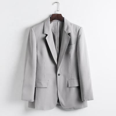 China Breathable Women's Notched Lapel Suit Pocket One Button Work Office Blazer Jacket for sale