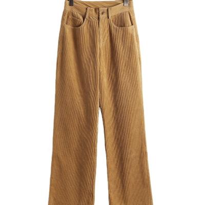 China Supplier Corduroy High Waist Vintage Leg Womens Breathable Pants Manufacturer Directly for sale