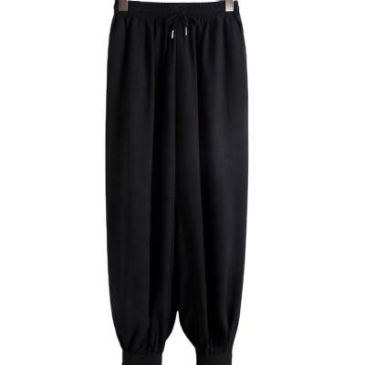 China Hot Selling QUICK DRY 100% Polyester Breathable Drawstring Waistband Elastic Product Pants For Women for sale