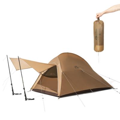 China Diagonal Bracing Type MOBI GARDEN QING QI Rain Proof Light Weight One Bedroom Outdoor Professional Camping Portable Hall Tent for sale