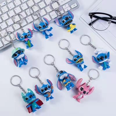 China Wholesale 10PCs/set Cute Cartoon Dot Key Chain Car Couples Key Chain Female Creative Pendant for sale