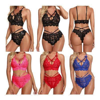 China Sexy lingerie woman mature women's lingerie lady big hollow shape sexy mature lingerie sexy underwear bra panties sets lace panties women sexy lingerie 2022 for sale