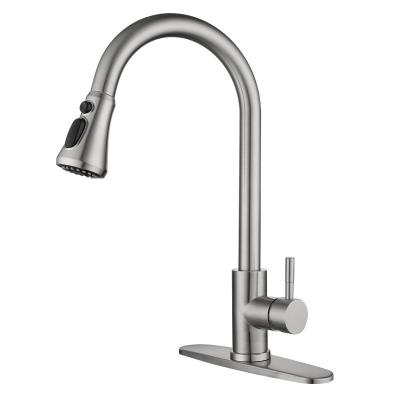 China Modern Sense Faucets 2021New Style Stainless Steel Kitchen Faucets Pull Out To Pull Down Kitchen Mixer Sink Faucet Sink Kitchen Faucets With Sprayer for sale