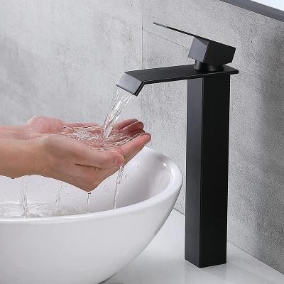 China Hot Selling Modern Stainless Steel Waterfall Basin Faucet Sink Faucet Bathroom Main Faucet for sale