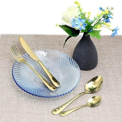 China Eco-friendly 304 Sustainable Flatware Stainless Steel Stainless Gold Black Gold Cutlery Set Forks And Spoons Flatware Set for sale