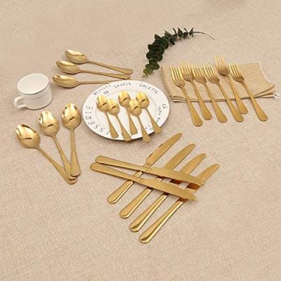 China Travel Mirror Knife Fork Spoon Flatware Stainless Steel Cutlery Set Luxury Wedding Viable Custom Polish Silverware for sale