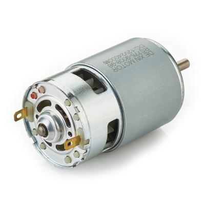 China Large torque high speed 42mm double ball bearing 775 12V 24V 20000rpm PMDC brush brushless DC motor for sale