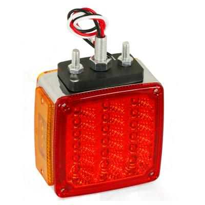 China Light+Signal Light+Headlight 2x 39 Face Stop Turn Signal Tail Amber/Red Dual Drive LED Clear Lens With Three Hole Stud Damper Pedestal Light for sale