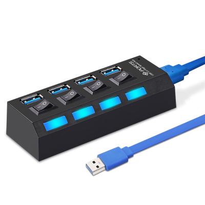 China hot hold & Top 7 Gaming USB Device Supplier USB 2.0 Ports Hub 480 Mbps On/Off Switch Led For PC Computer Notebook Laptop for sale