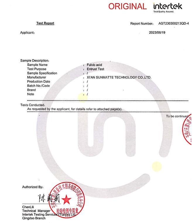 Intertek Test Report - XI'AN SUNMATTE TECHNOLOGY.CO.,LTD